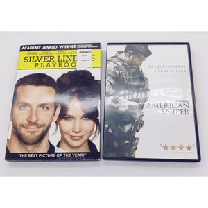 Bradley Cooper DVD Lot American Sniper Silver Lingings Playbook Jennifer Lawrenc